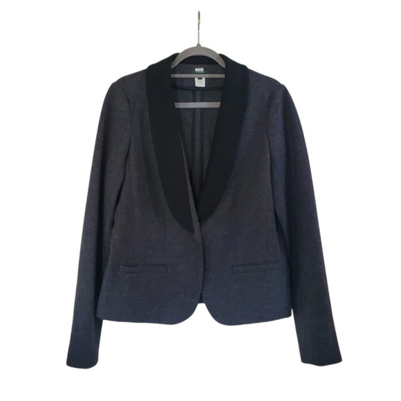 J. Crew Tuxedo 100% Wool Grey Black Preppy 1-Button Jacket Blazer, Women's 12 - Picture 1 of 13